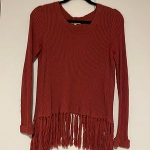 Anthropologie Eri + Ali Fringe Blouse